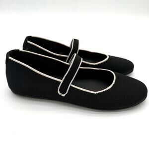 Aerosoles Perry Knit Comfort Casual Everyday Mary Jane Flats Black NWB 7